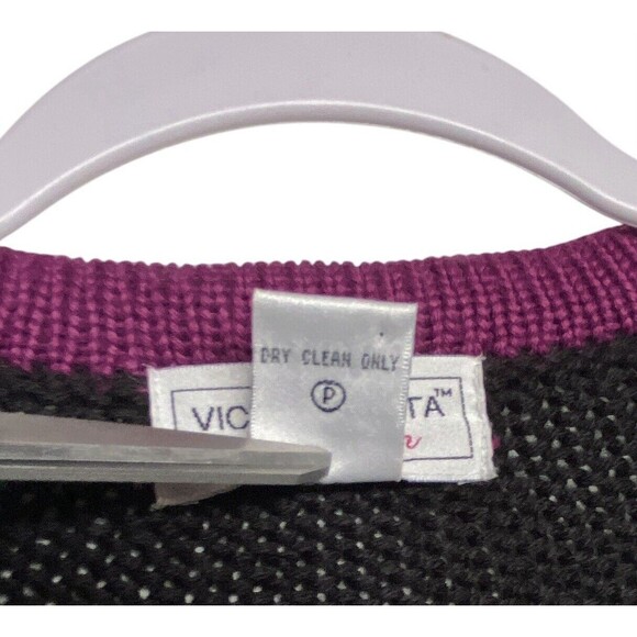 Victor Costa Sweater Dress Floral Knee Length - Picture 9 of 11